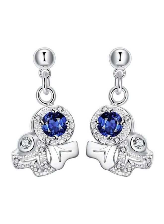 EHOME - Art Geometry Stone Studded Dangle Earrings - Image 1