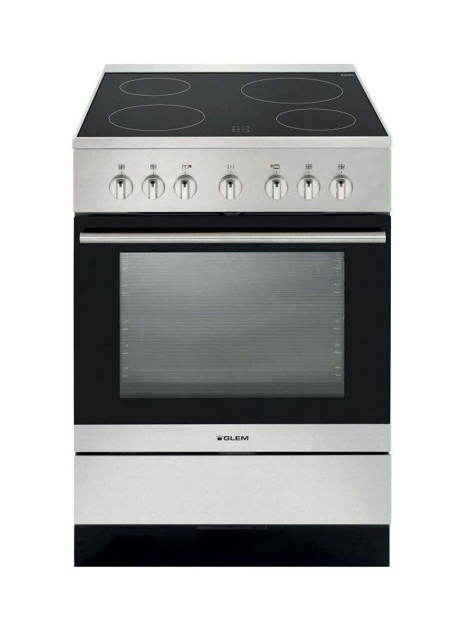 GLEMGAS 4-Heat Zones Cooking Range VT66100I Silver/Black 