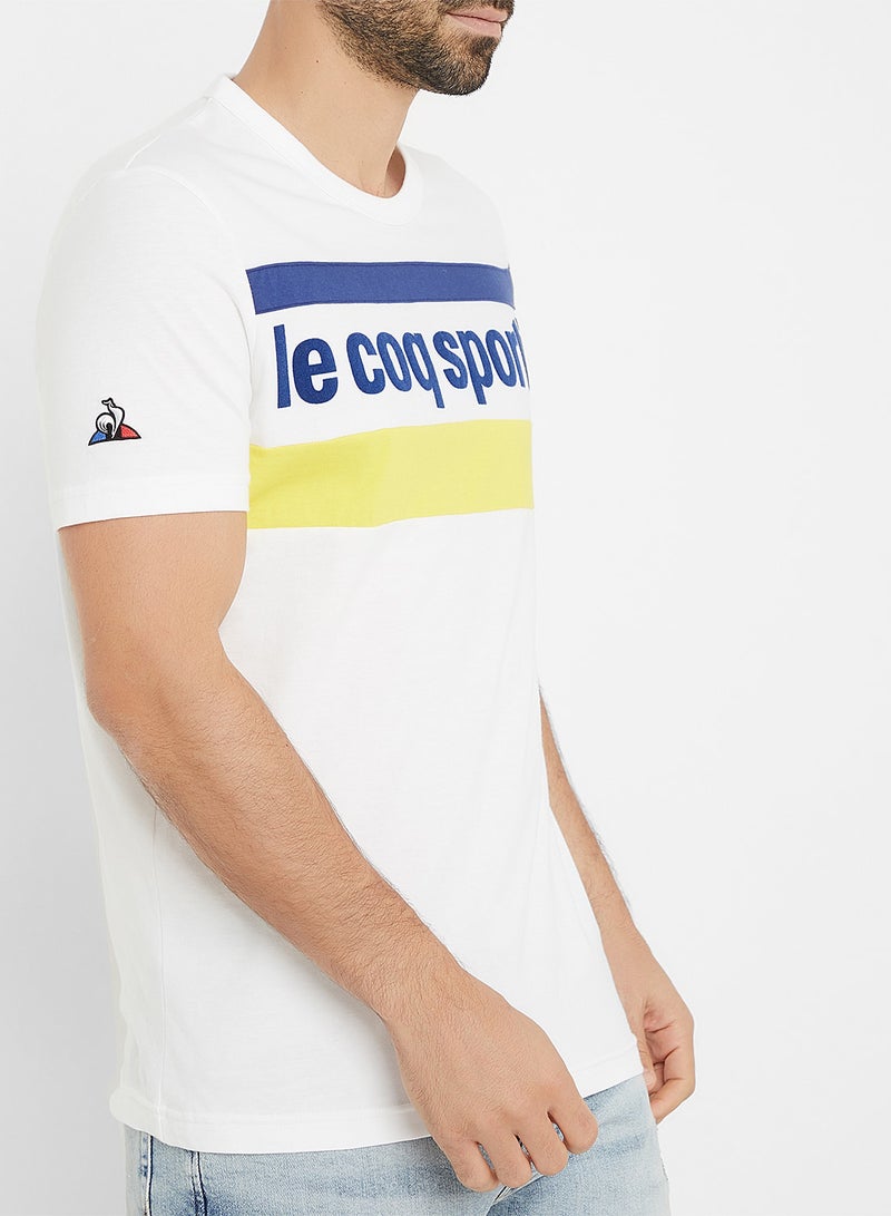 le coq sportif - Ess Saison N2 SS T-Shirt N.O.W/Blue Depth - Image 1
