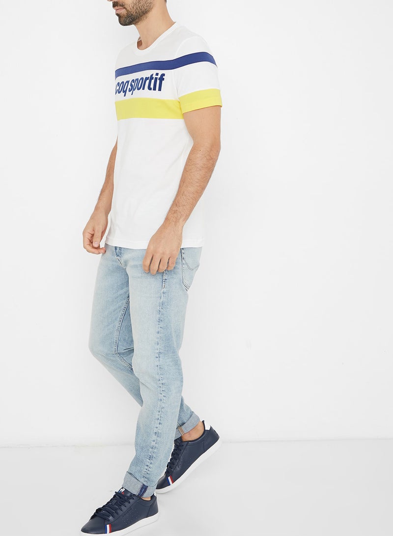 le coq sportif - Ess Saison N2 SS T-Shirt N.O.W/Blue Depth - Image 1