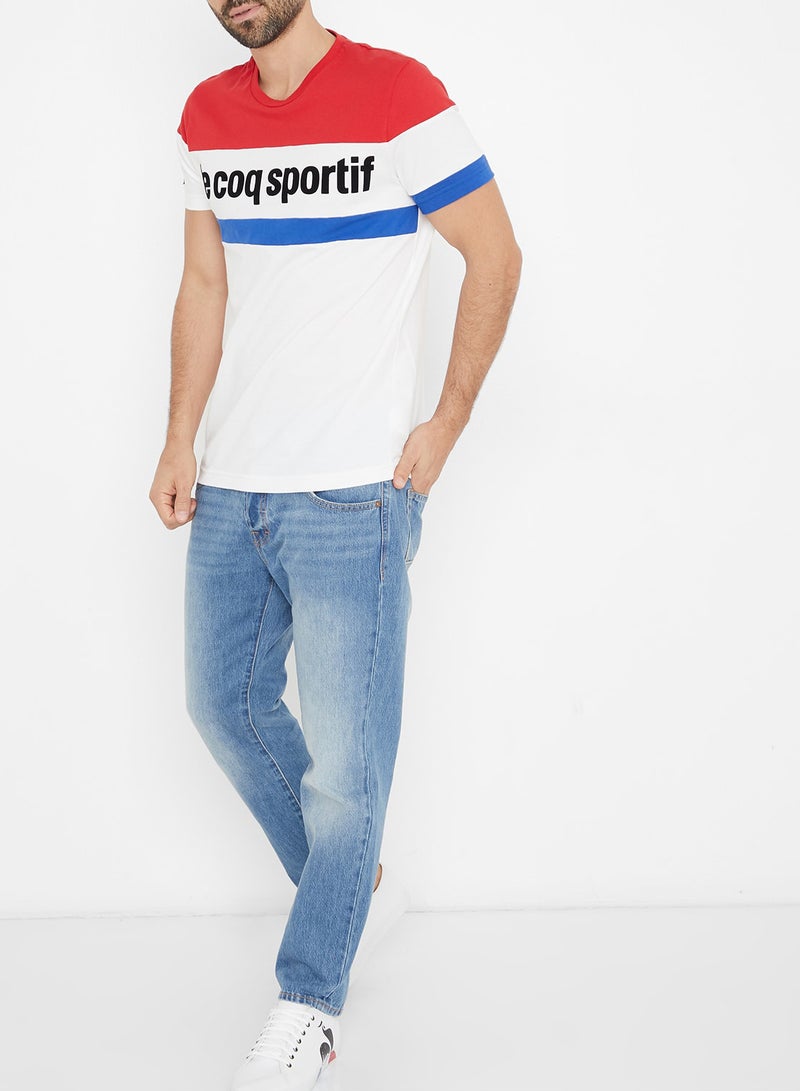 le coq sportif Tri N1 Ss T-Shirt Optical White  - Image 2
