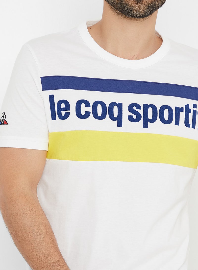 le coq sportif - Ess Saison N2 SS T-Shirt N.O.W/Blue Depth - Image 1