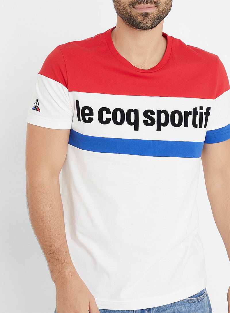 le coq sportif Tri N1 Ss T-Shirt Optical White  - Image 1