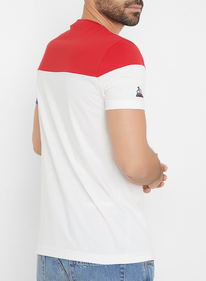 le coq sportif Tri N1 Ss T-Shirt Optical White  - Image 3