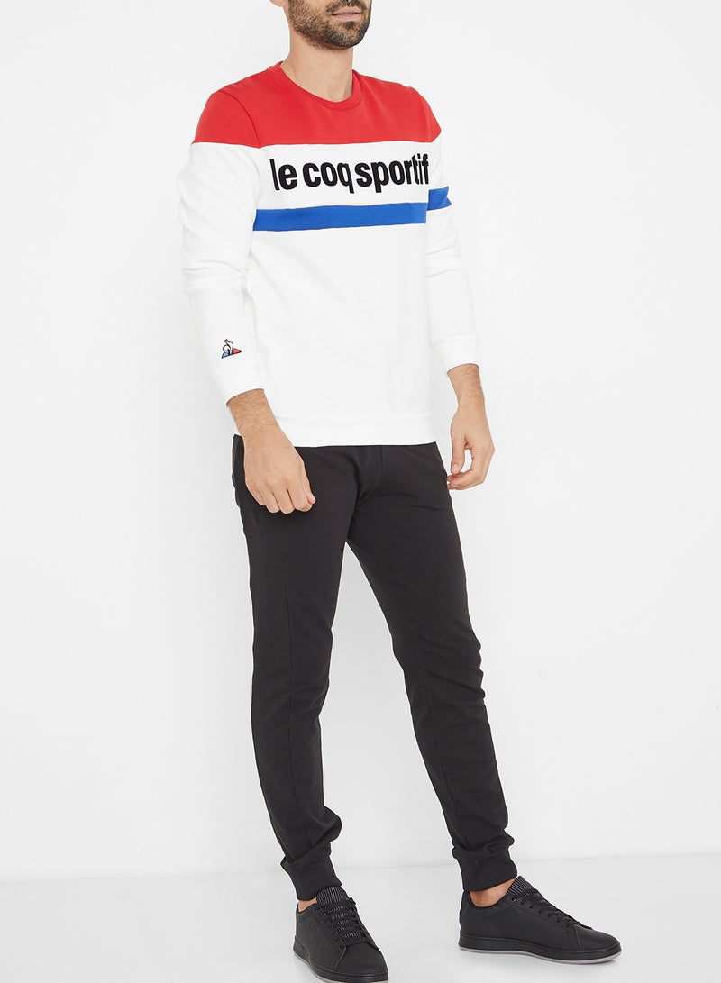 le coq sportif - Tri Crew N1 Sweatshirt Optical White - Image 1