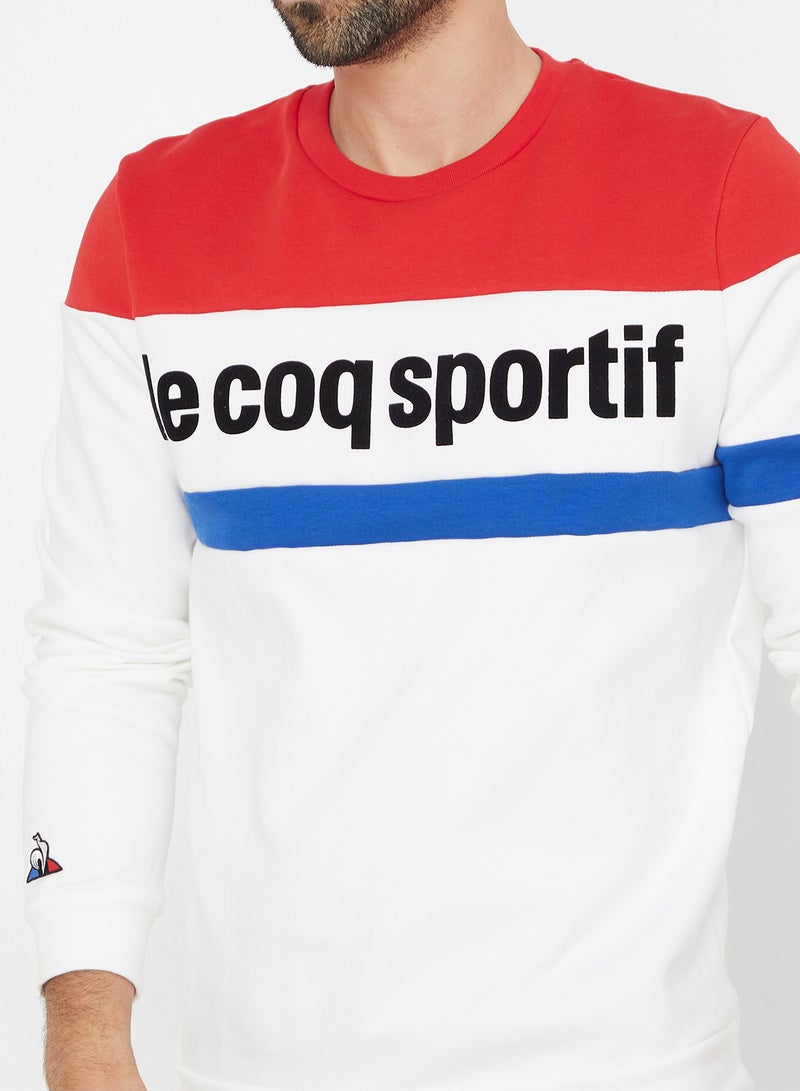 le coq sportif - Tri Crew N1 Sweatshirt Optical White - Image 1