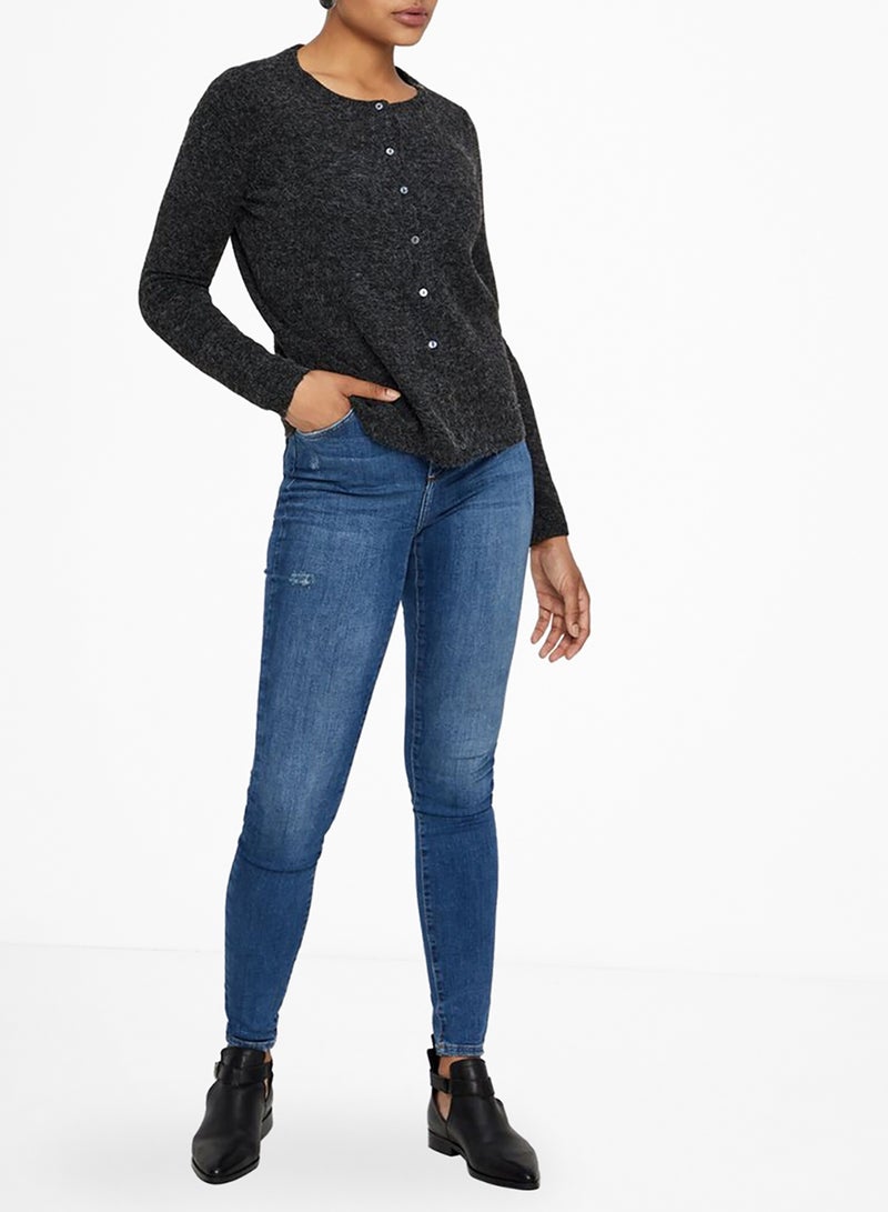 VERO MODA Fluffy Cardigan Black  - Image 1
