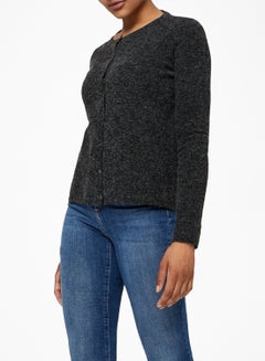VERO MODA Fluffy Cardigan Black  - Image 3