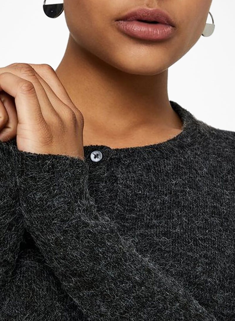 VERO MODA Fluffy Cardigan Black  - Image 4