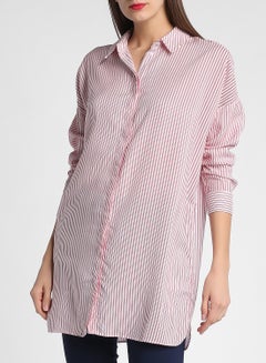 Tinka Striped Shirt Snow White/Red