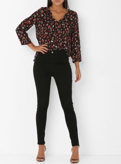 VERO MODA Animal Print Blouse Cabernet  - Image 3