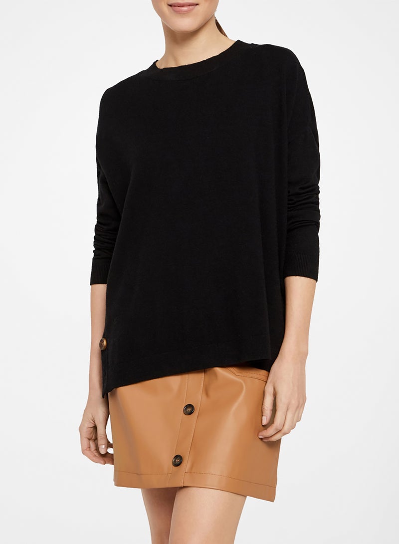 VERO MODA Button Detail Sweater Black  - Image 1