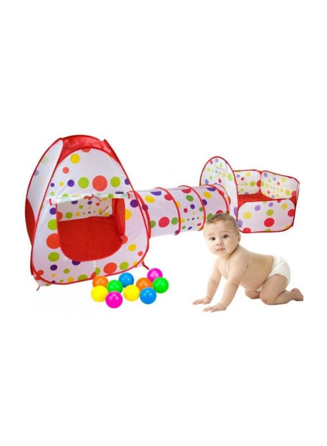 3-Piece Crawling Tunnel Tent House Set With Carriage Bag  - Image 2
