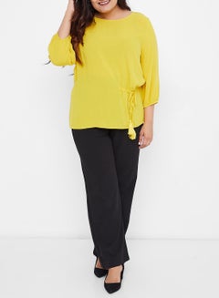 Vero Moda Curve Drawstring Detail Top Sulphur  - Image 3