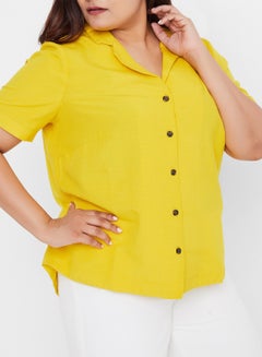 Vero Moda Curve Short Sleeve Shirt Sulphur  - Image 1