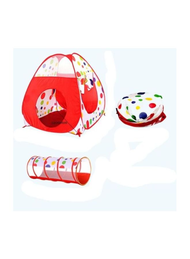 3-Piece Crawling Tunnel Tent House Set With Zippered Storage Bag  - Image 4