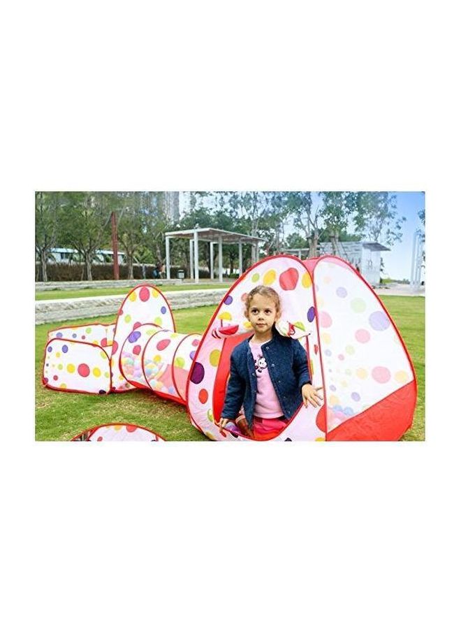 3-Piece Crawling Tunnel Tent House Set With Zippered Storage Bag  - Image 3