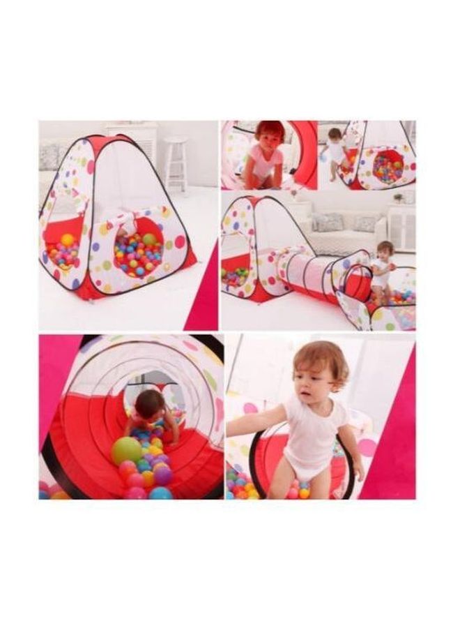 3-Piece Crawling Tunnel Tent House Set With Zippered Storage Bag  - Image 4