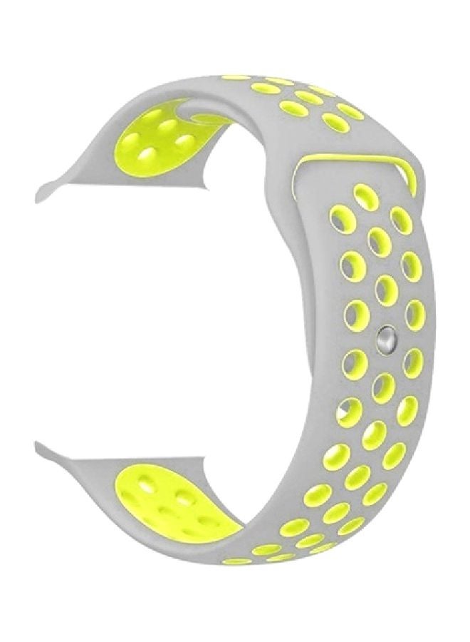 MARGOUN - Silicone Nike Design Sport Band for Apple Watch 42/44/45mm Grey/Green - Image 1