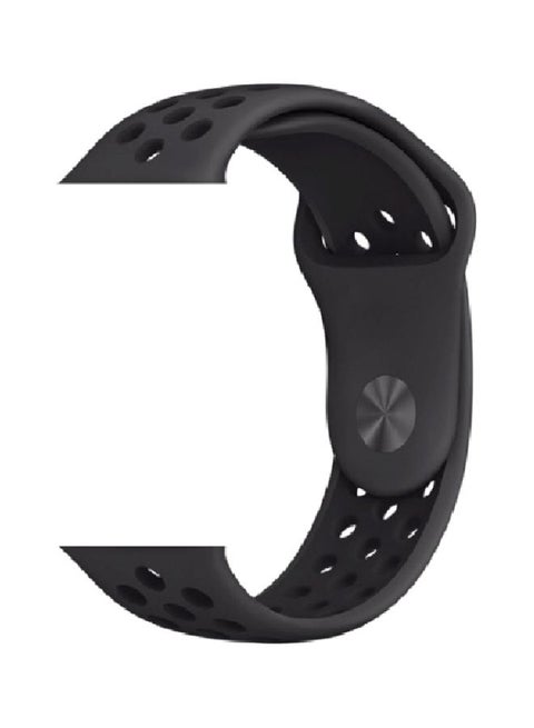 [for Apple Watch 42 44 45 49mm]Silicone Nike Design Sport Band Soft Silicone Replacement Strap Compatible with iWatch Ultra 2, SE and Series 9/8/7/6/5/4/3/2/1 Black