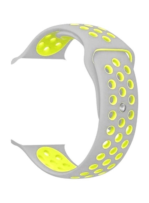 Silicone Nike Design Sport Band for Apple Watch 38/40/41mm Grey/Green