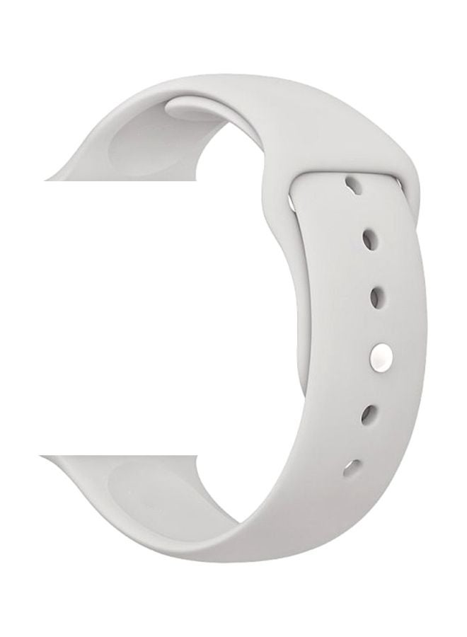 مارجون Apple Watch Band 42mm/44mm/45mm Silicone Sport Watch Strap White  - Image 1