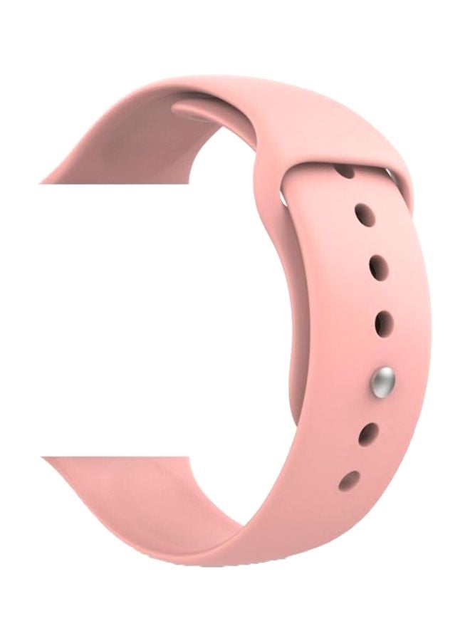 MARGOUN - Apple Watch Band 42mm/44mm/45mm Silicone Sport Watch Strap Pink - Image 1