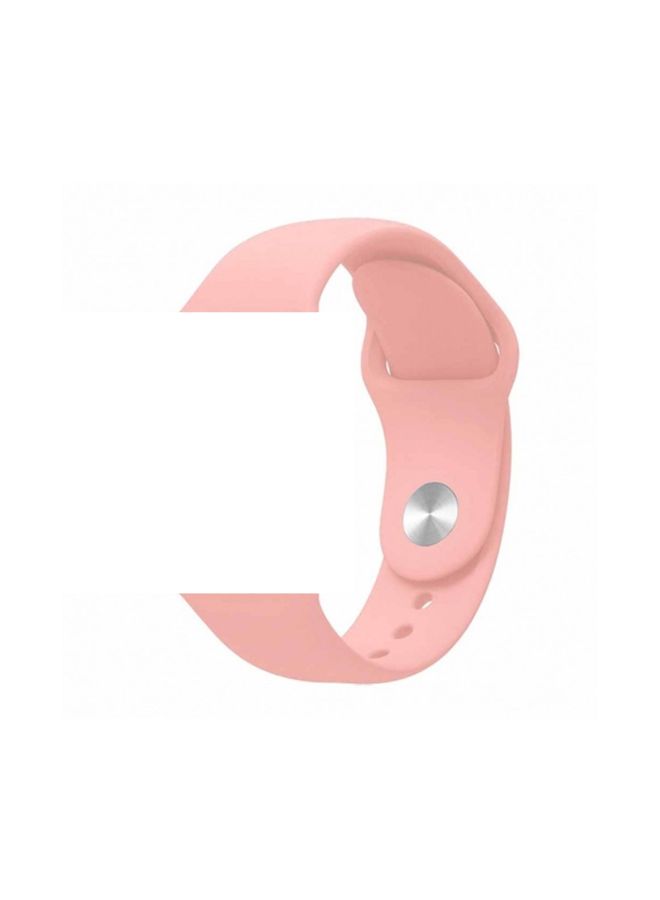 MARGOUN - Apple Watch Band 42mm/44mm/45mm Silicone Sport Watch Strap Pink - Image 1