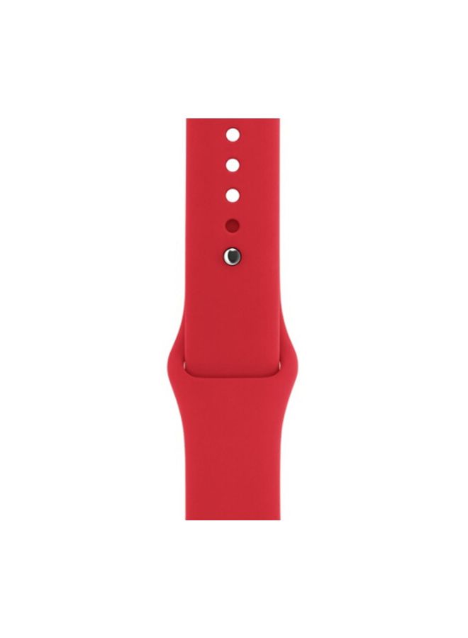 MARGOUN - Apple Watch Band 42mm/44mm/45mm Silicone Sport Watch Strap Red - Image 1