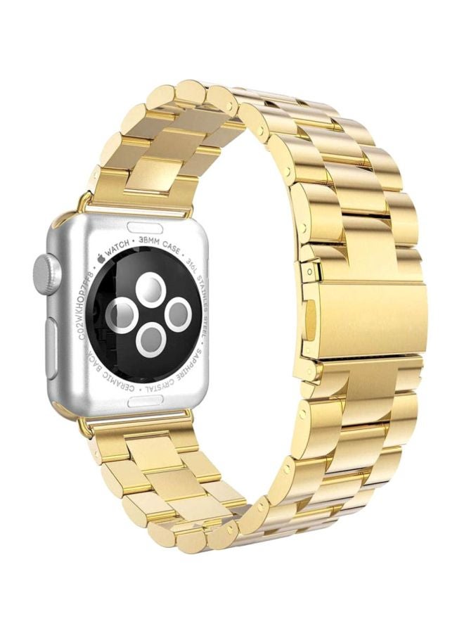 MARGOUN - Stainless Steel Replacement Band For Apple Watch Series 5 38mm Gold - Image 1