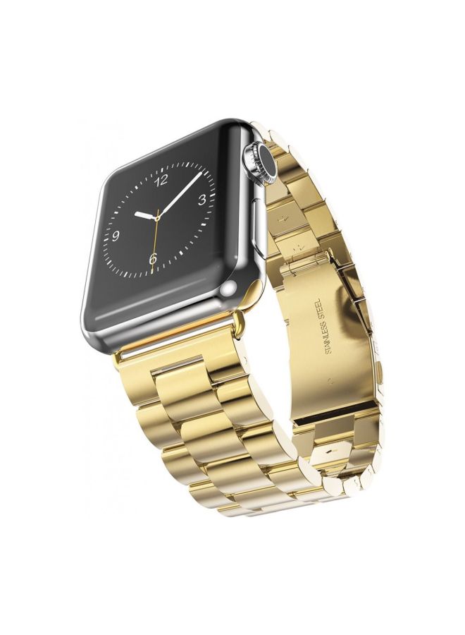MARGOUN - Stainless Steel Replacement Band For Apple Watch Series 5 38mm Gold - Image 1