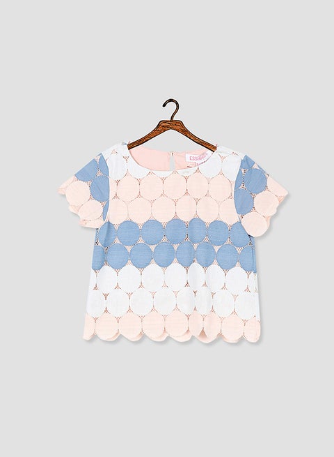 Multi Circular Patterned Top Multicolour