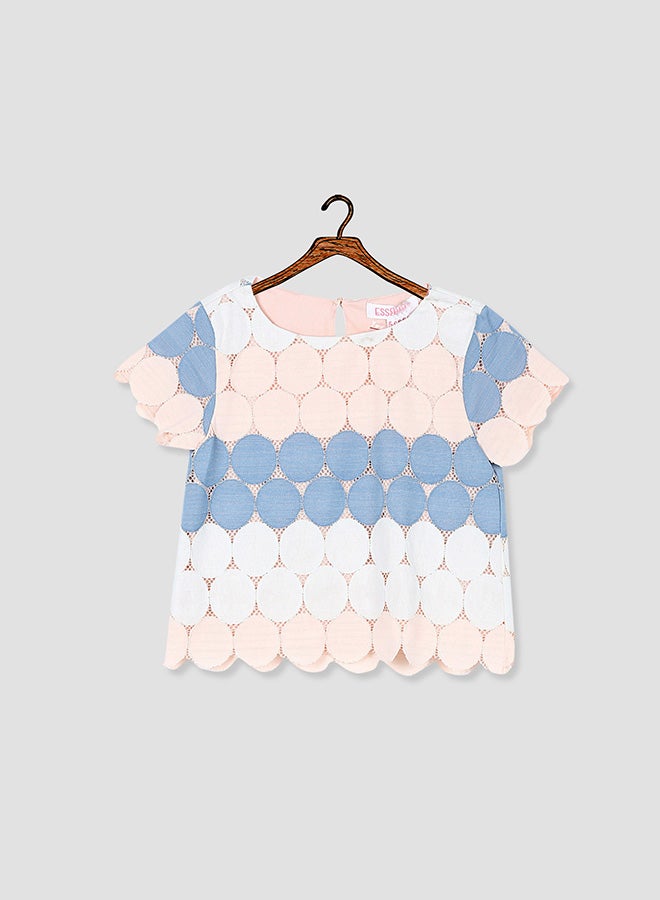 Multi Circular Patterned Top Multicolour