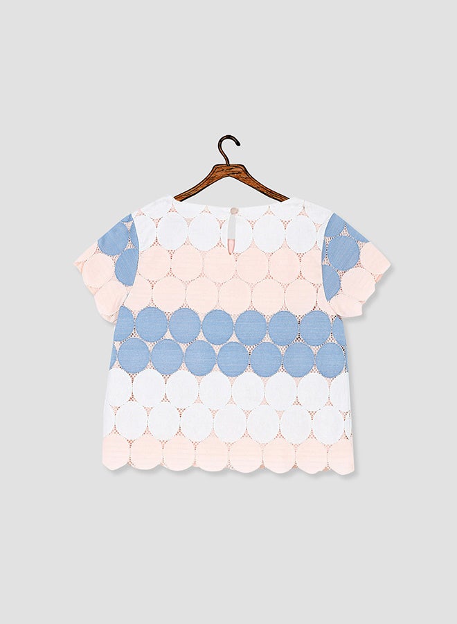 Multi Circular Patterned Top Multicolour
