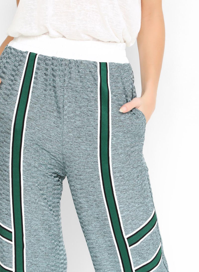 Iconic Elasticated Waist Tape Detailed Pants Multicolour - Image 3