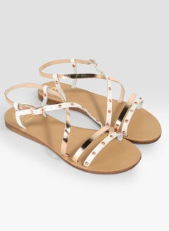 Lizabel Studded Sandals White Leather - v1571489115/N30795693V_3