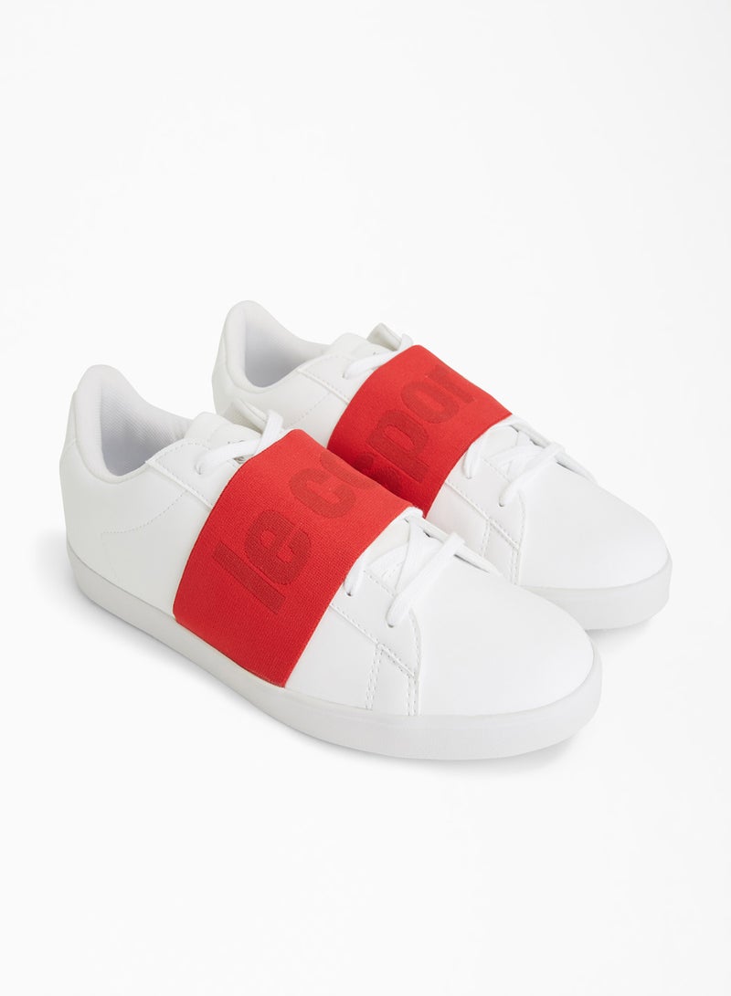 le coq sportif - Agate Big Logo Low Top Sneakers Optical White/Pure Red - Image 1