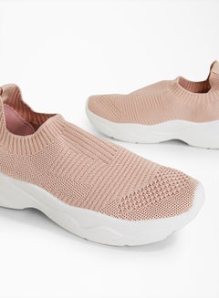 NEW LOOK Knitted Slip-Ons Pink  - Image 4