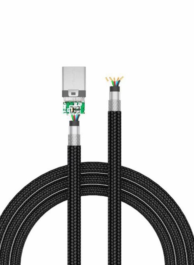 كابل شحن ومزامنة بيانات ‎3A USB Type-C أسود - Image 2