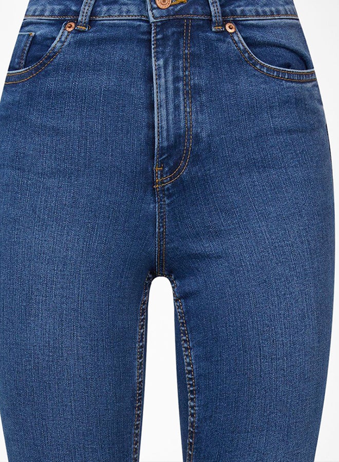 NEW LOOK - 'Lift and Shape' Ripped Skinny Jeans Petrol Blue - Image 1