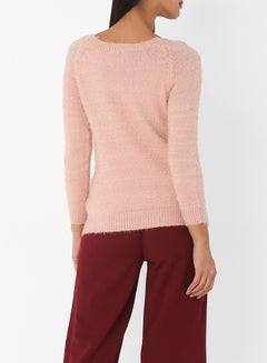 High Streets Embellished Neck Sweater Pink  - Image 2