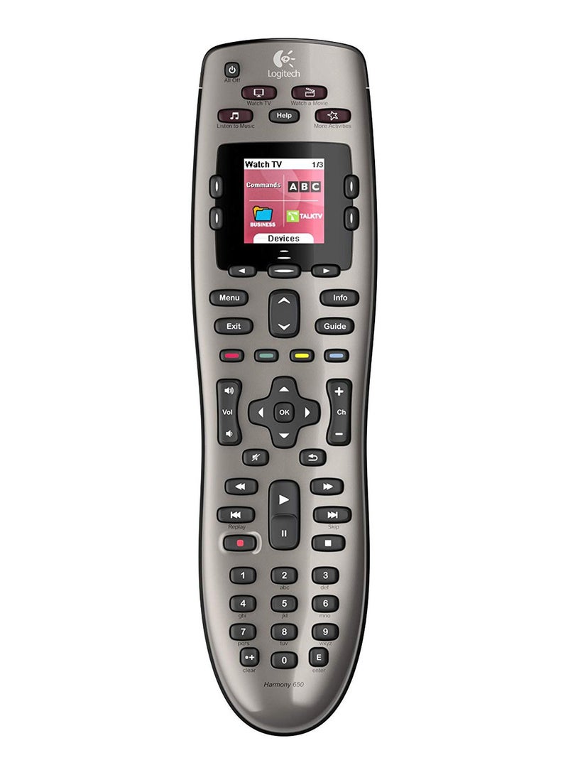 Logitech Harmony 650 Remote Control Black/Silver - Image 1