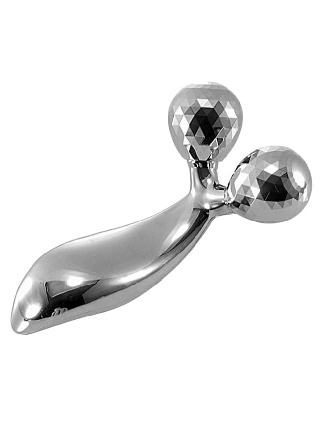 Y-Shape Face Roller 3D Massager Silver - Image 1