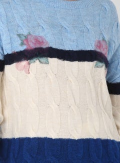 Stock Color-Block Sweater Cobalt  - Image 4