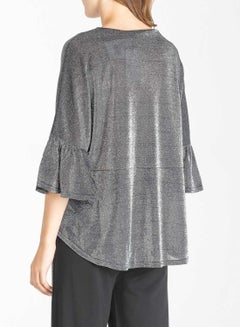 Riva Black Shimmer Top Black - Silver  - Image 2