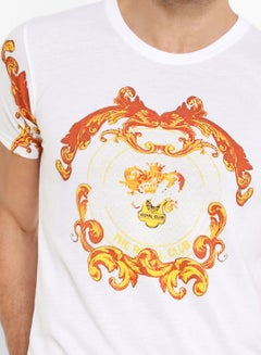 STATE 8 Baroque Print T-Shirt White/Yellow  - Image 4