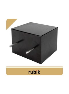 Rubik Electronic Digital Battery Operated Mini Safe Deposit Box With Pin Keypad And Emergency Override Keys Black 17x23x17cm  - Image 4