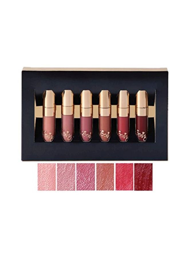 Spdoo 6-Piece Beauty Glazed Matte Lipstick Set Pink/Brown/Red - Image 3