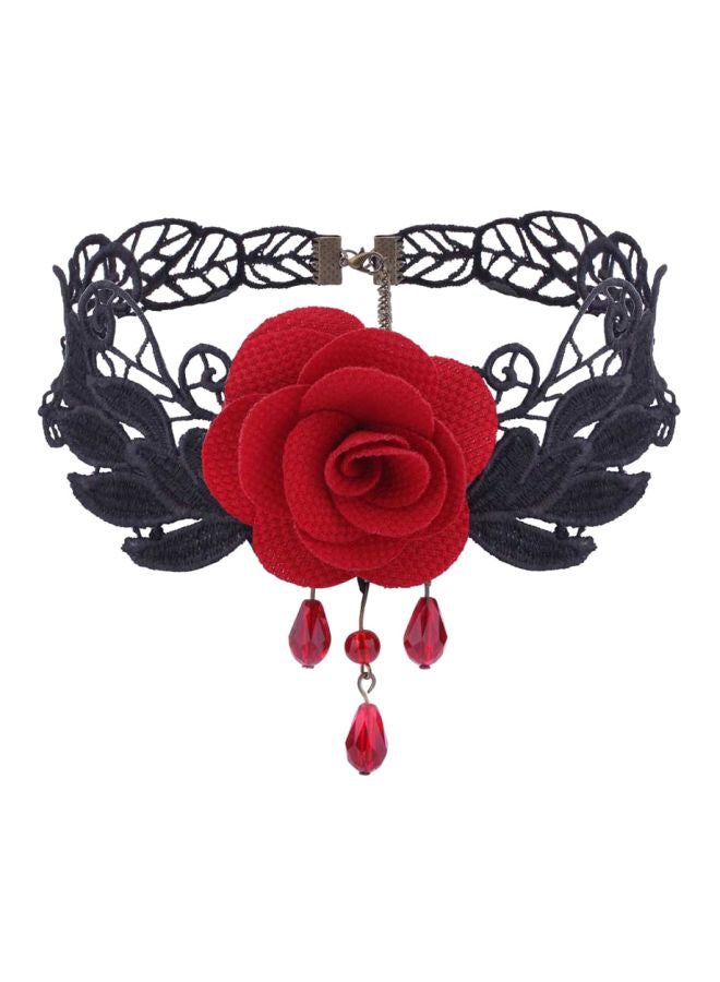 Alloy Rose Hollow Out Choker