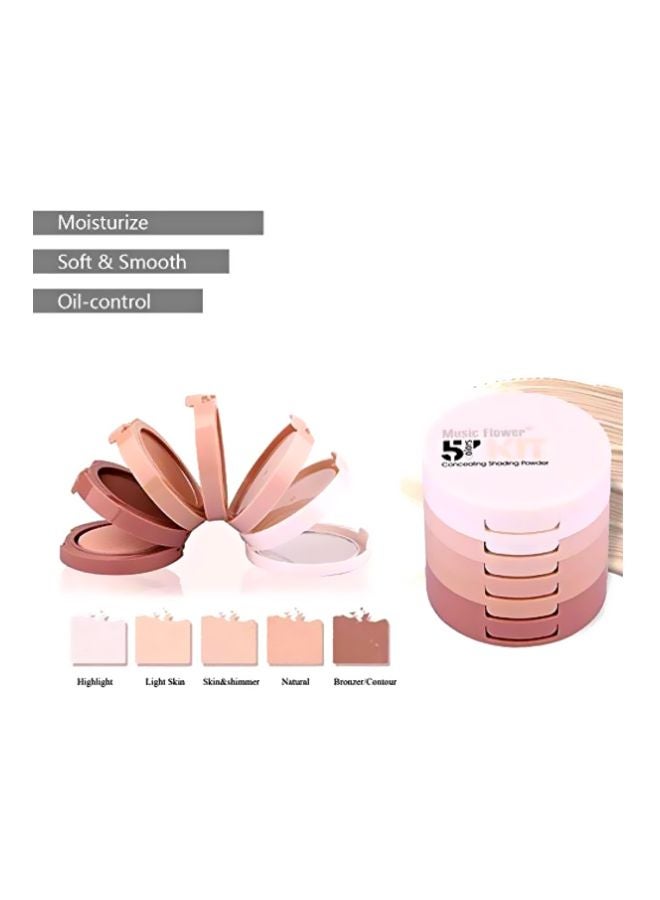 يوكانبي مجموعة بودرة تحديد الوجه من 6 قطع بيج - Image 3